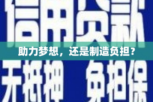 凉山助力梦想，还是制造负担？