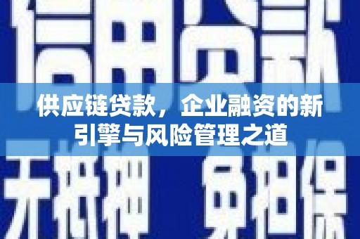 凉山供应链贷款，企业融资的新引擎与风险管理之道
