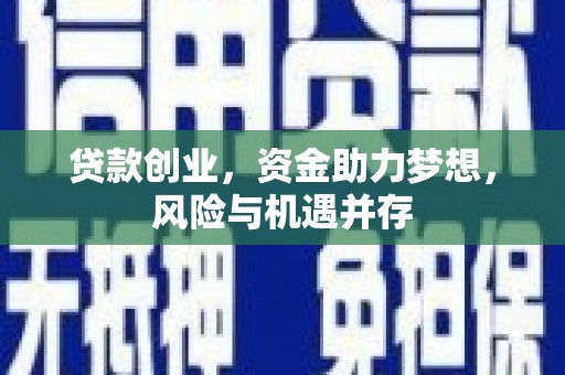 凉山贷款创业，资金助力梦想，风险与机遇并存