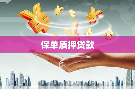 凉山保单质押贷款
