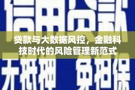 凉山贷款与大数据风控，金融科技时代的风险管理新范式