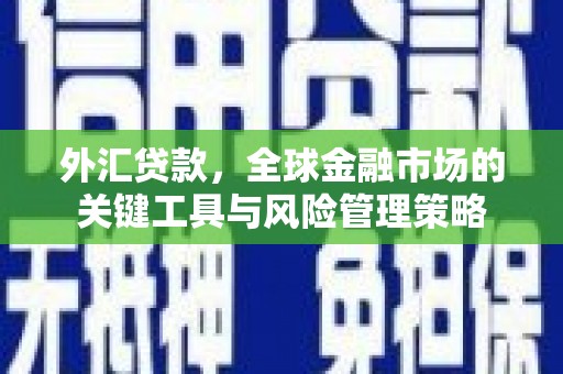 凉山外汇贷款，全球金融市场的关键工具与风险管理策略