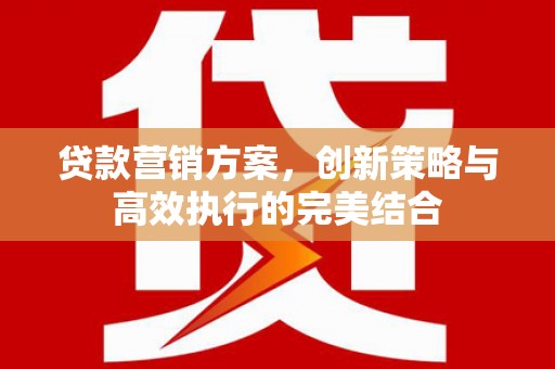 凉山贷款营销方案，创新策略与高效执行的完美结合