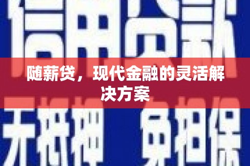 凉山随薪贷，现代金融的灵活解决方案