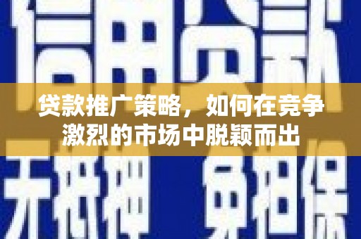 凉山贷款推广策略，如何在竞争激烈的市场中脱颖而出