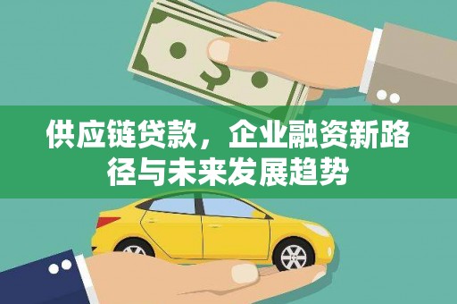凉山供应链贷款，企业融资新路径与未来发展趋势
