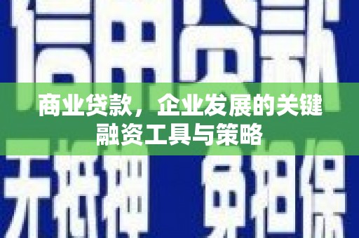 凉山商业贷款，企业发展的关键融资工具与策略