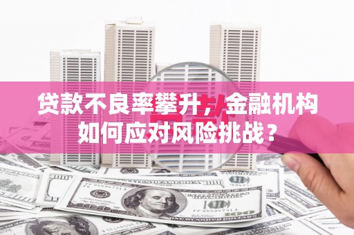凉山贷款不良率攀升，金融机构如何应对风险挑战？