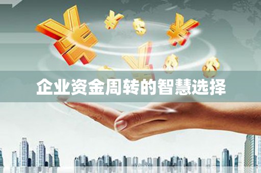 凉山企业资金周转的智慧选择