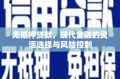 凉山无抵押贷款，现代金融的灵活选择与风险控制