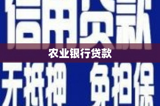 凉山农业银行贷款