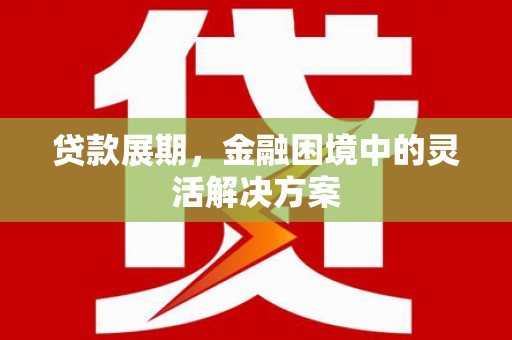 凉山贷款展期，金融困境中的灵活解决方案