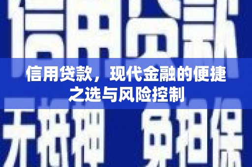 凉山信用贷款，现代金融的便捷之选与风险控制