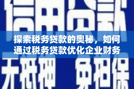 凉山探索税务贷款的奥秘，如何通过税务贷款优化企业财务