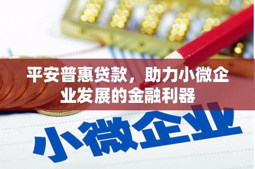 凉山平安普惠贷款，助力小微企业发展的金融利器