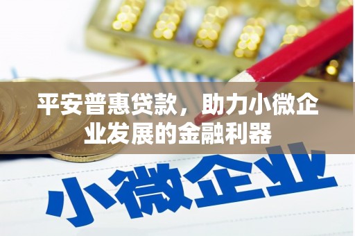 凉山平安普惠贷款，助力小微企业发展的金融利器