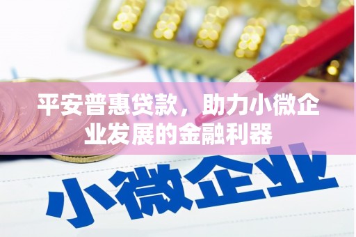 凉山平安普惠贷款，助力小微企业发展的金融利器