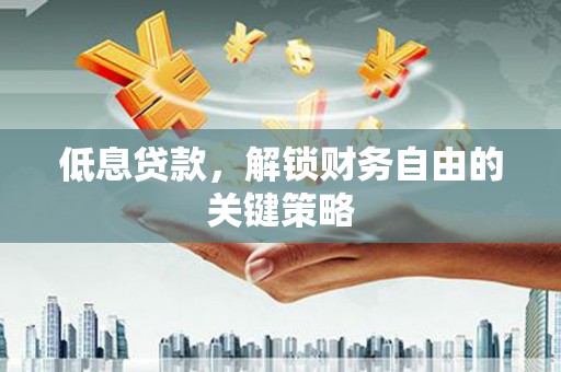 凉山低息贷款，解锁财务自由的关键策略