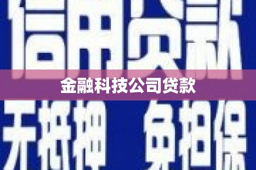 凉山金融科技公司贷款