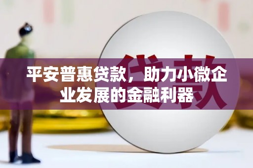 凉山平安普惠贷款，助力小微企业发展的金融利器