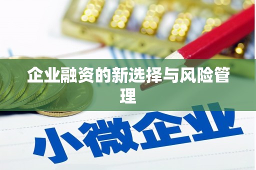 凉山企业融资的新选择与风险管理